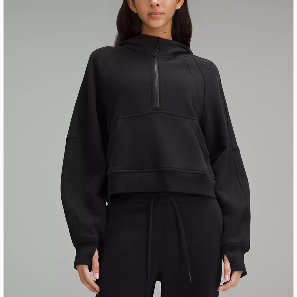 Lululemon Over Sized Half Zip Black Scuba